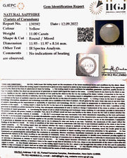 11.00/CT Natural Ceylonese Pukhraj with Govt Lab Certificate-4551