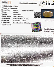 7.66 Carat Natural Ceylonese Pukhraj with Govt Lab Certificate-4551