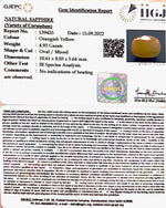 Load image into Gallery viewer, 4.93/CT Natural Ceylonese Yellow Sapphire with Govt Lab Certificate (8991)
