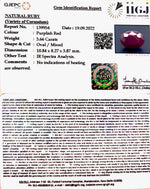 Load image into Gallery viewer, 3.66/CT Natural Ruby Stone with Govt. Lab Certificate-139954