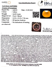14.69/CT Natural Ceylonese Pukhraj with Govt Lab Certificate-(6771)