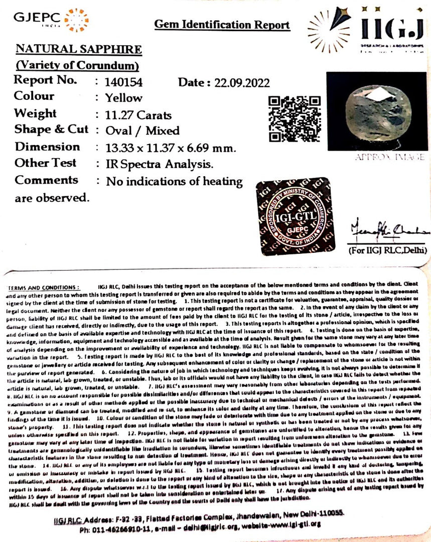 11.27/CT Natural Ceylonese Pukhraj with Govt Lab Certificate-(6771)