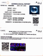 Load image into Gallery viewer, 4.93/CT Natural Blue Sapphire with Govt Lab Certificate-BLUSA9U
