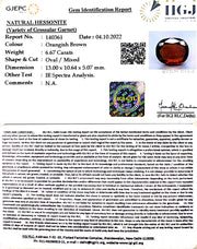 6.67 /CT Natural Govt. Lab Certified Ceylonese Gomed-(1221)