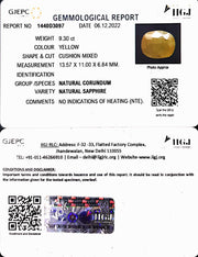 9.30/CT Natural Ceylonese Pukhraj Stone with Govt Lab Certificate-4551