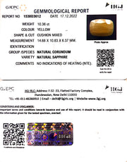 10.36/CT Natural Yellow Sapphire with Govt Lab Certificate-(1221)