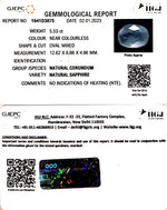 Load image into Gallery viewer, 5.53/CT Natural White Sapphire with Govt Lab Certificate (6771)
