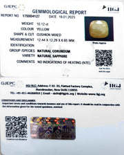 10.12/CT Natural Ceylonese Pukhraj with Govt Lab Certificate-(4551)