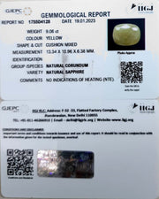 9.06/CT Natural Ceylonese Pukhraj with Govt Lab Certificate-(4551)