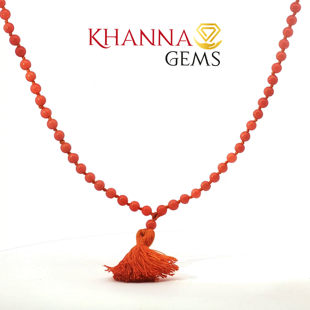 76.06 CARAT NATURAL RED CORAL BEADS MALA