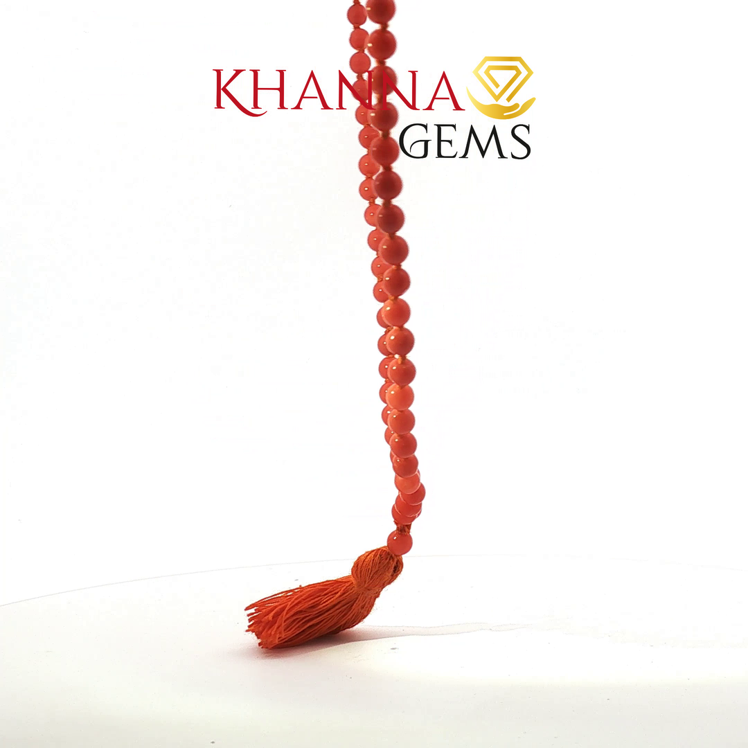 76.06 CARAT NATURAL RED CORAL BEADS MALA