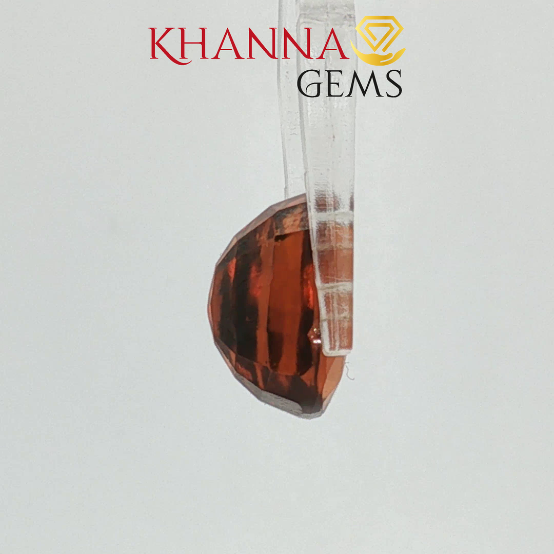 7.37/CT Natural Hessonite Stone with Govt. Lab Certificate-2186D6056
