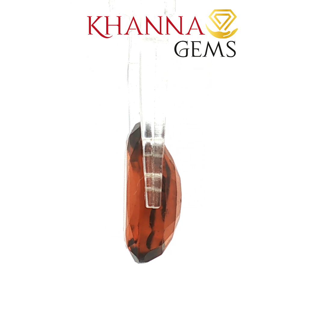 8.49/CT Natural Hessonite Stone with Govt. Lab Certificate-2186D6057-1221-8.49