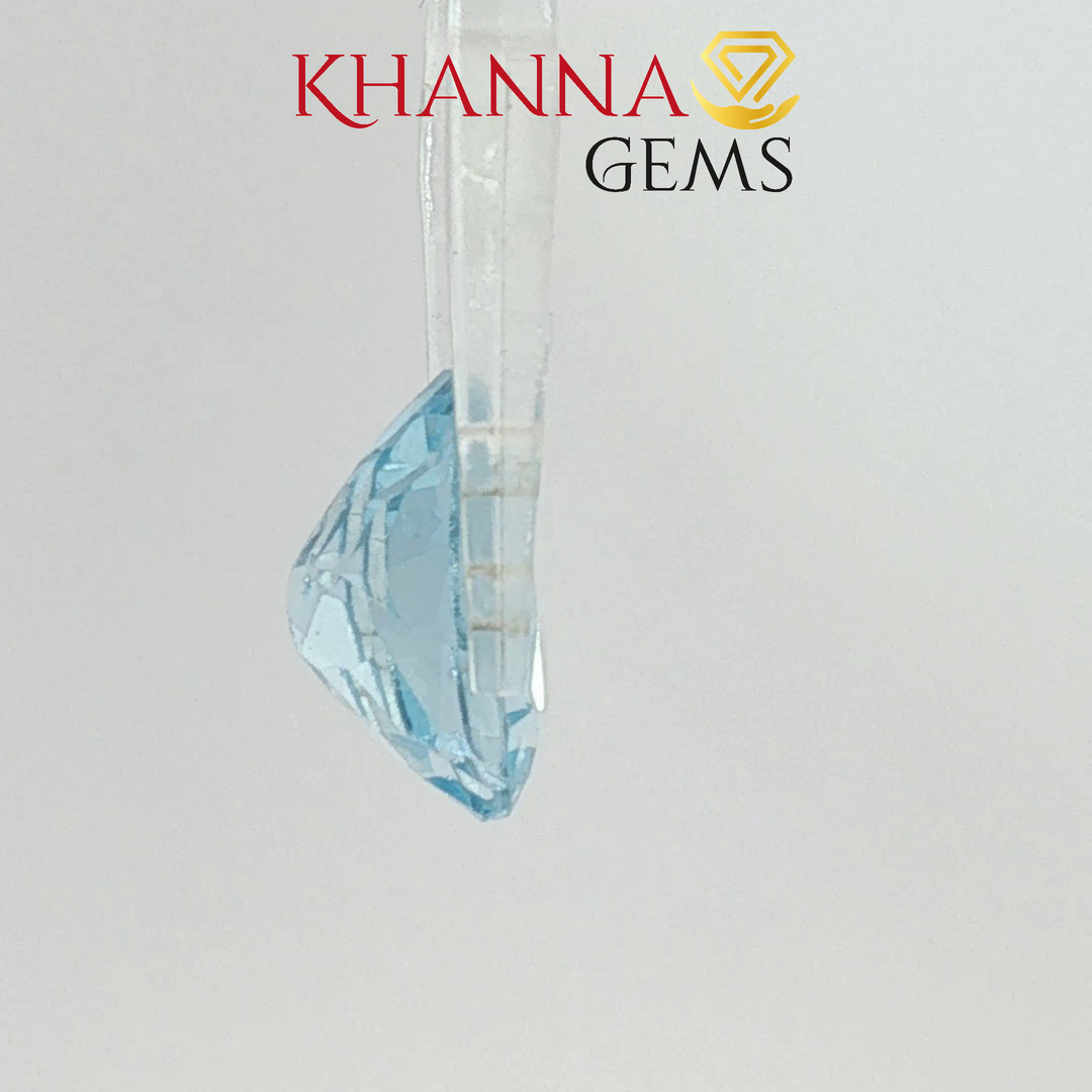 5.71/CT Natural Blue Topaz Stone With Govt Lab Certificate- 124647