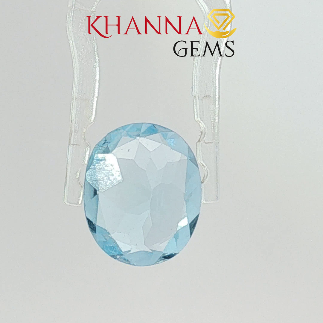 4.64/CT Natural Blue Topaz Stone With Govt Lab Certificate- 124644