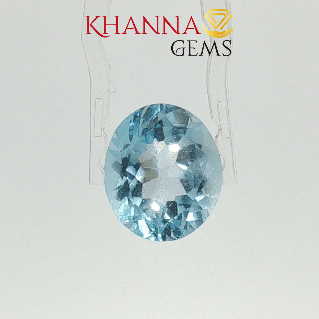 10.47/CT Natural Blue Topaz Stone with Govt Lab Certificate-DGSL/H1531/CSI/17259