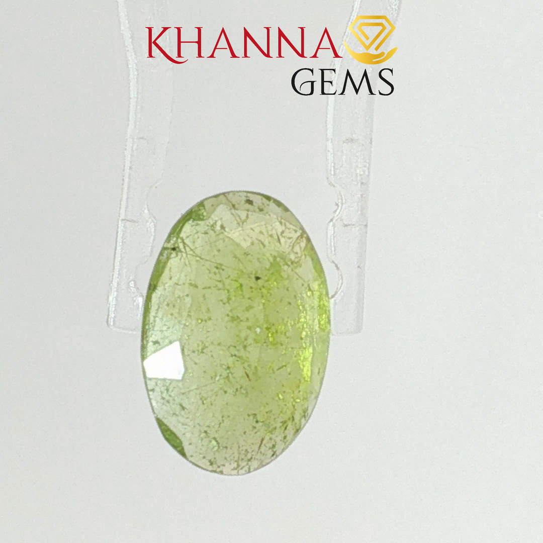 3.72/CT Natural Peridot Stone With Govt. Lab Certificate-2586D8092