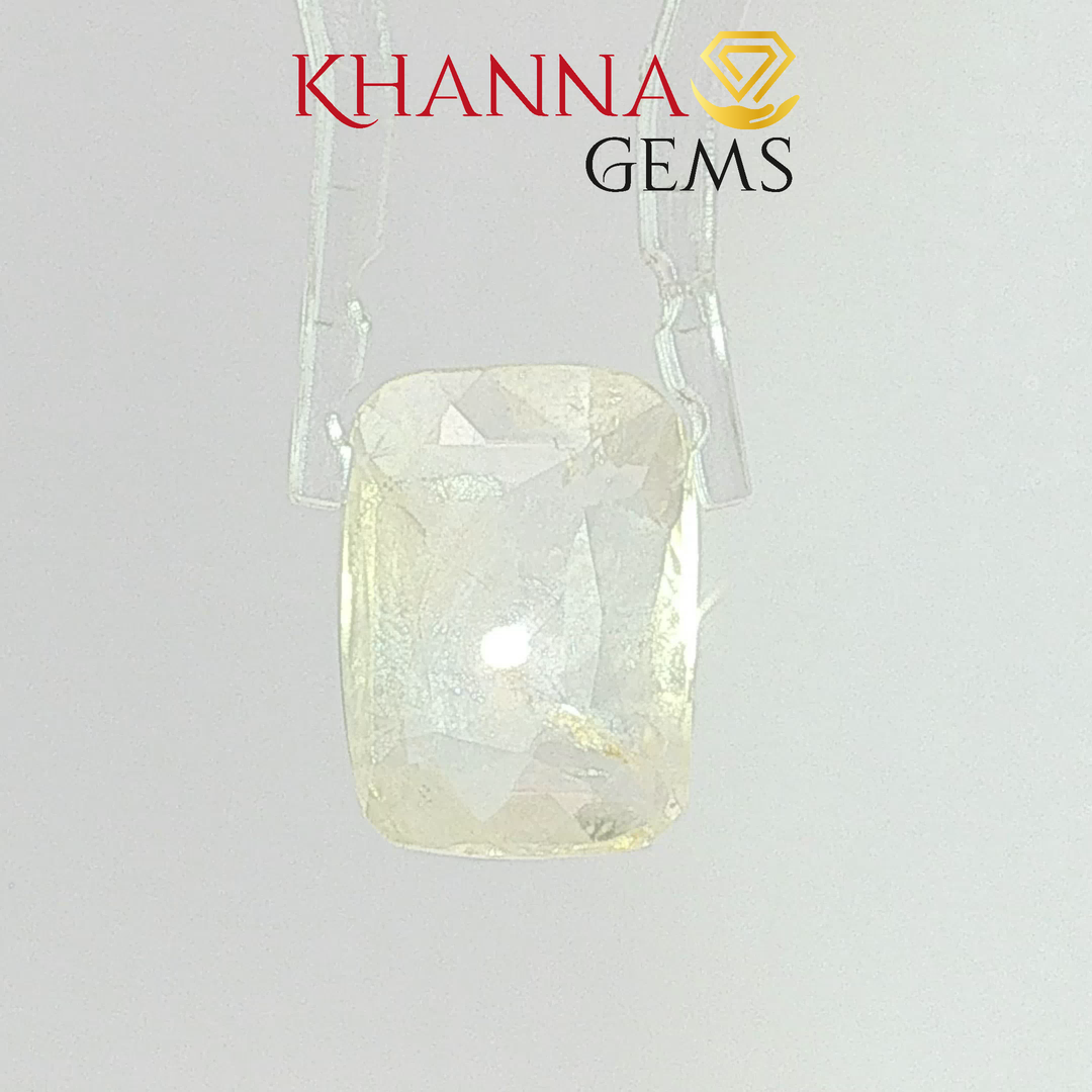 6.76/CT Natural Yellow Sapphire with Govt Lab Certificate-13316D54364