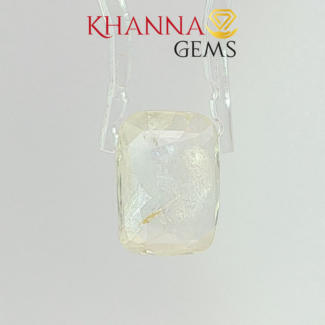 6.76/CT Natural Yellow Sapphire with Govt Lab Certificate-13316D54364