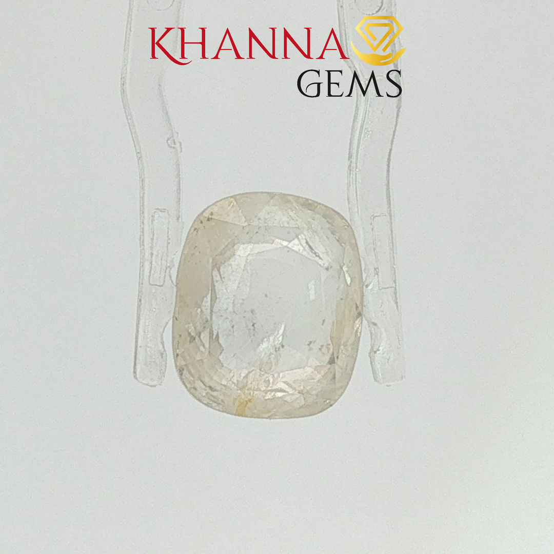 9.34/CT Natural Yellow Sapphire with Govt Lab Certificate-13316D54365