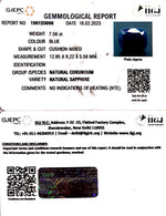 Load image into Gallery viewer, 7.56/CT Natural Blue Sapphire with Govt Lab Certificate (1221)
