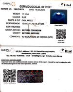 Load image into Gallery viewer, 11.10/CT Natural Blue Sapphire with Govt Lab Certificate (1221)
