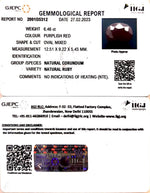 Load image into Gallery viewer, 6.46/CT Natural Indian Ruby with Govt. Lab Certificate (1221)
