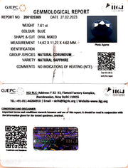 7.61/CT Natural Neelam with Govt Lab Certified (2331)