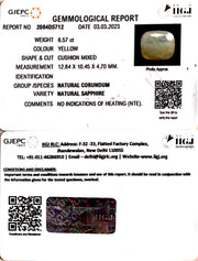 6.57/CT Natural Ceylonese Pukhraj with Govt Lab Certificate-(4551)