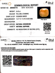 8.40/CT Natural Ceylonese Pukhraj with Govt Lab Certificate-(4551)