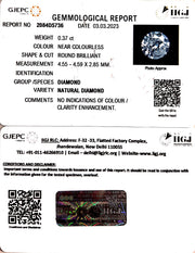 0.37/Cents Natural Diamond With Govt. Lab Certificate (85000)