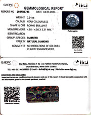 0.54/Cents Natural Diamond With Govt. Lab Certificate (120000)
