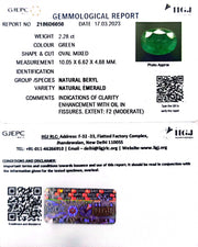 2.28/CT Natural Panna Stone with Govt. Lab Certificate (23310)