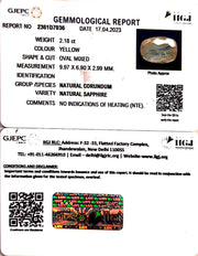 2.18/CT Natural Ceylonese Pukhraj with Govt Lab CertificatE-6771