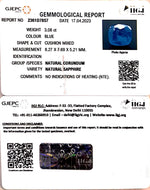 Load image into Gallery viewer, 3.08/CT Natural Blue Sapphire with Govt Lab Certificate-BLUSA9T
