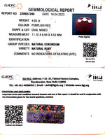 Load image into Gallery viewer, 4.93/CT Natural Ruby Stone with Govt. Lab Certificate-2396D7240