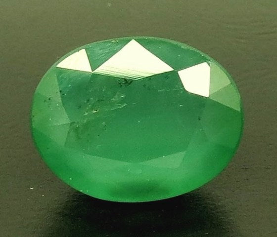 6.32/CT Natural Panna Stone with Govt. Lab Certificate (16650)
