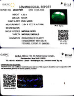 Load image into Gallery viewer, 4.93/CT Natural Panna Stone with Govt. Lab Certificate (1221)
