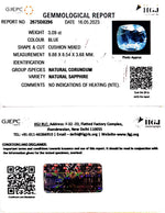 Load image into Gallery viewer, 3.09/CT Natural Blue Sapphire with Govt Lab Certificate (8991)

