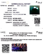Load image into Gallery viewer, 10.36/CT Natural Panna Stone with Govt. Lab Certificate (12210)
