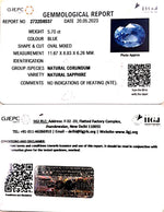 Load image into Gallery viewer, 5.70/CT Natural Blue Sapphire with Govt Lab Certificate-BLUSA9V
