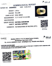 5.49/CT Natural Ceylonese Pukhraj with Govt Lab Certificate (6771)