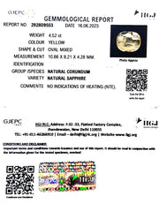 4.52/CT Natural Ceylonese Pukhraj with Govt Lab Certificate (6771)