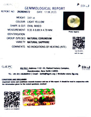 3.61/CT Natural Ceylonese Pukhraj with Govt Lab Certificate (6771)