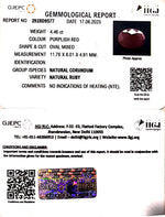 Load image into Gallery viewer, 4.46/CT Natural Mozambique Ruby with Govt. Lab Certificate (7881)
