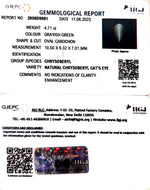 Load image into Gallery viewer, 4.71/CT Natural Chrysoberyl Cat&#39;s Eye With Govt. Lab Certificate (6771)
