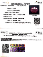 Load image into Gallery viewer, 4.06/CT Natural Mozambique Ruby with Govt. Lab Certificate (RUBY9W)
