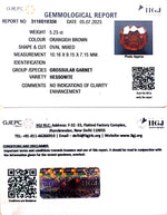 Load image into Gallery viewer, 5.23/CT Natural Hessonite Stone with Govt. Lab Certificate-3110D10350