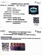 Load image into Gallery viewer, 4.78/CT Natural Panna Stone with Govt. Lab Certificate (4551)
