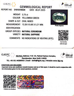Load image into Gallery viewer, 5.78/CT Natural Green Sapphire with Govt. Lab Certified Gemstone-3161D10534
